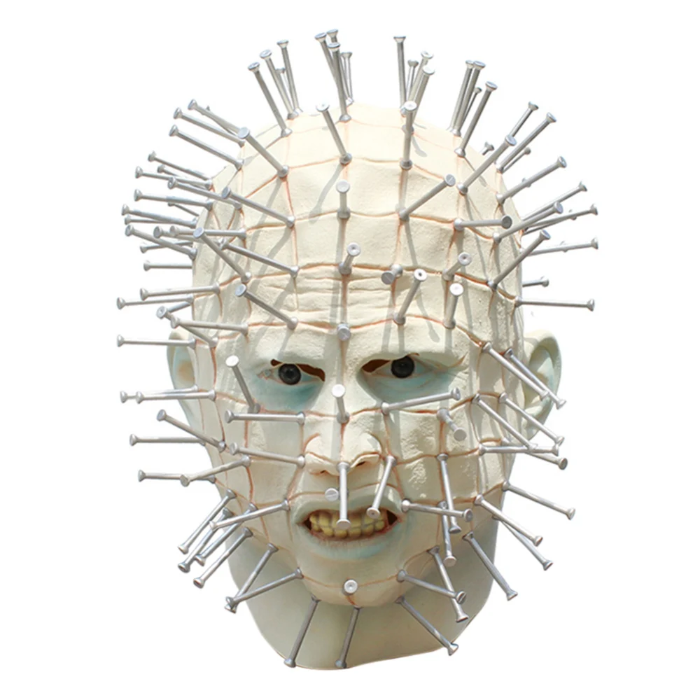 Мужской Монстр ужас Hellraiser Pinhead маска на Хеллоуин вечерние карнавал Рождество пасхальное украшение аксессуары продукты