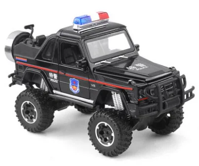 Высокая имитация 1:32 4x4 G63 AMG, большая модель внедорожного автомобиля из сплава с откидной спинкой, звуковой светильник, детская игрушка, игрушечный автомобиль - Цвет: Black