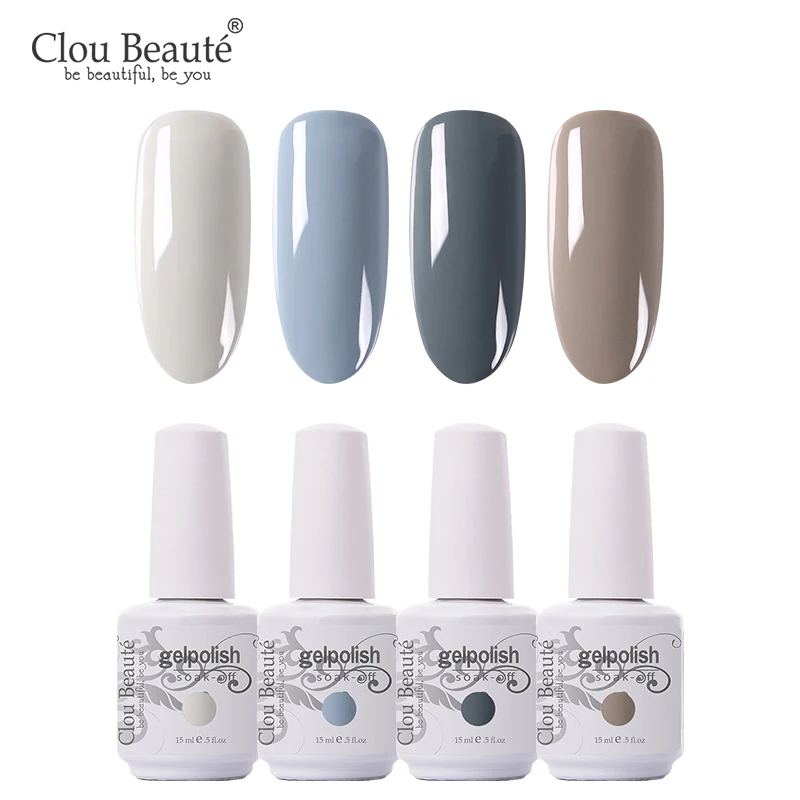 Clou Beaute 4 шт./лот 15 мл УФ-гель для ногтей УФ светодиодный гель лак для ногтей Гибридный Лаки гель лак для ногтей маникюр гель лак - Цвет: ZH24
