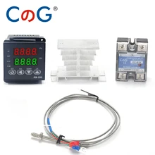 CG R8-100 Digital Temperature Controller Thermostat K Type SSR output 40DA SSR Relay K/J Screw M6 1m Thermocouple Probe RKC
