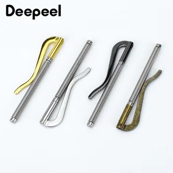

4pcs Deepeel Metal Money Clip Buckle Hook Bar Wallet Replace Spring Cash Holster Holder LeatherCraft Hardware Accessories AP016