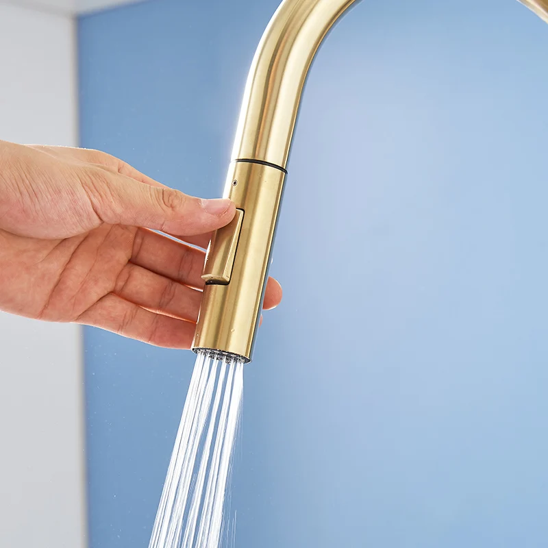  FLG Brushed Gold Touch Control Kitchen Faucets Smart Sensor Kitchen Tap Stainless Steel Touch Fauce - 4000057769000