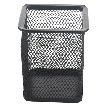 

Rectangular Mesh Style Pen Ruler Holder Desk Organizer with 8 Pack Hexagon Cork Board Tiles with Full Sticky Back