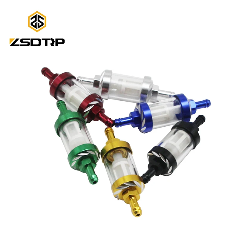 

ZSDTRP CNC Universal Gas Fuel Oil Filters 8mm Oil Filter Motorcycle Accessories For ATV Dirt Pit Bike Automobile Motocross