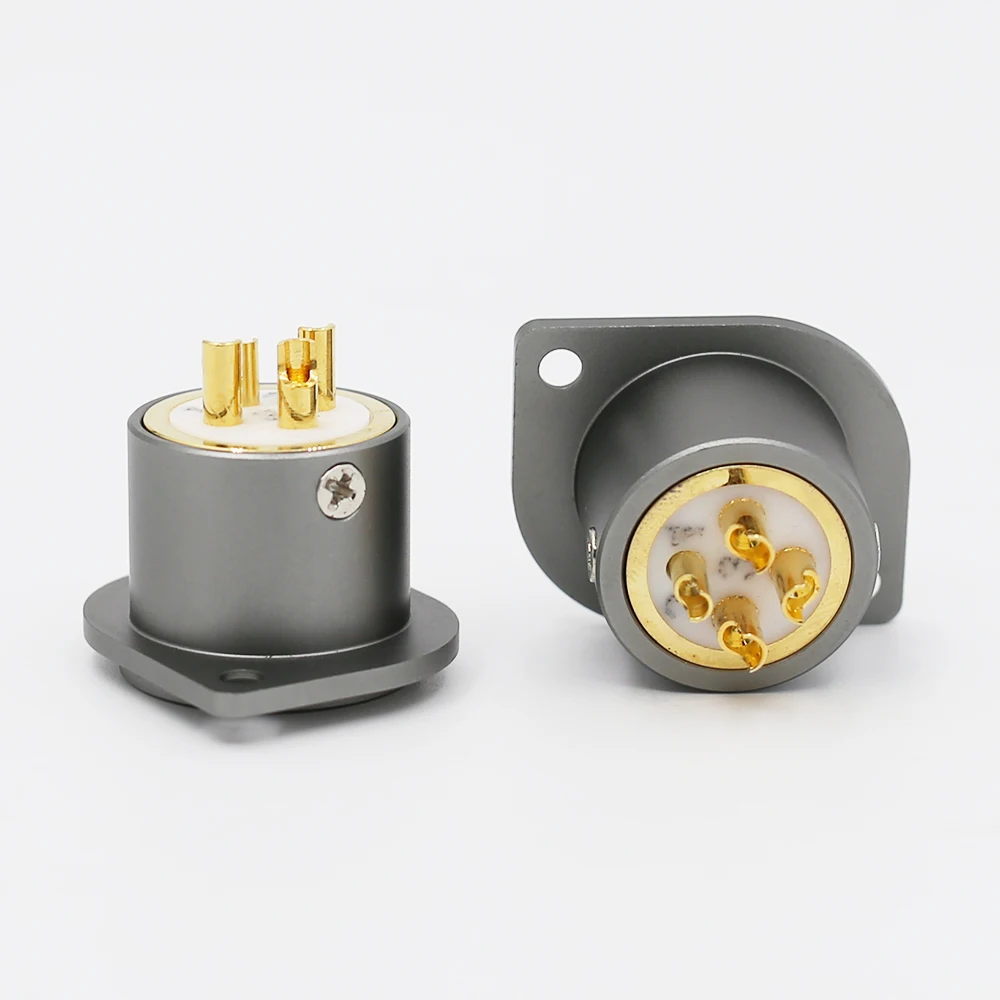 Выборг CF201G+ CM201G XLR шасси мужской+ женский чистая медь позолоченный XLR разъем кабель Hi End тефлоновая изоляция 4 шт