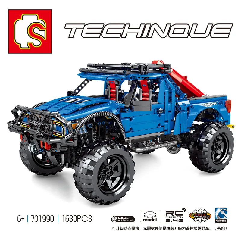 

SD701990 1630PCS New Technic series the F-150 Raptor Pickup batmobile Batman Chariots model building blocks