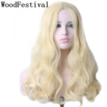 Большие размеры женские длинные волнистые синтетические волосы парик теплостойкий Для женщин Косплэй парики