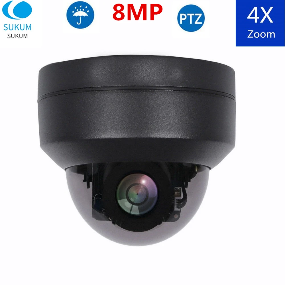8MP PTZ Camera IP Outdoor 2.8-12mm Lens IR 30M Distance Night Vision Waterproof Security CCTV Camera ONVIF