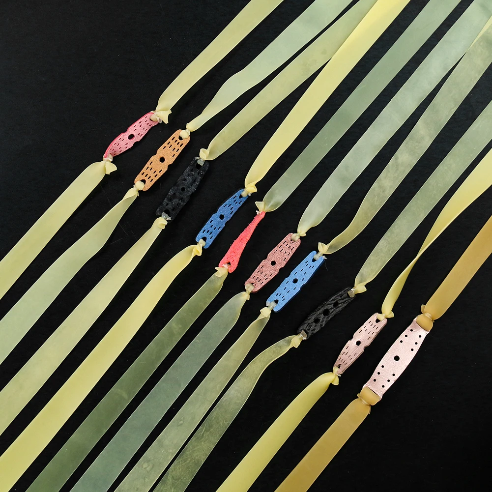 Slingshot Hunting Flat Rubber Band 5PCS 0.4-2mm High Elasticity Outdoor Catapult Sports Profession Shooting Accessories slingshot rubber band