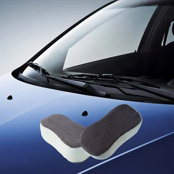 

8 Shape Auto Sponge Microfiber Pad Orange and Gray Super Absorbent Car Cleaning Products Washing Tools for Detailing Washing
