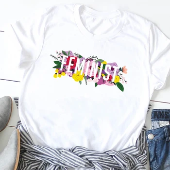 

Women Girl Power Flower Summer Spring Feminist Cute Print T-Shirt Tee Shirt Female Tees Clothes T Shirt Graphic Print T-shirts