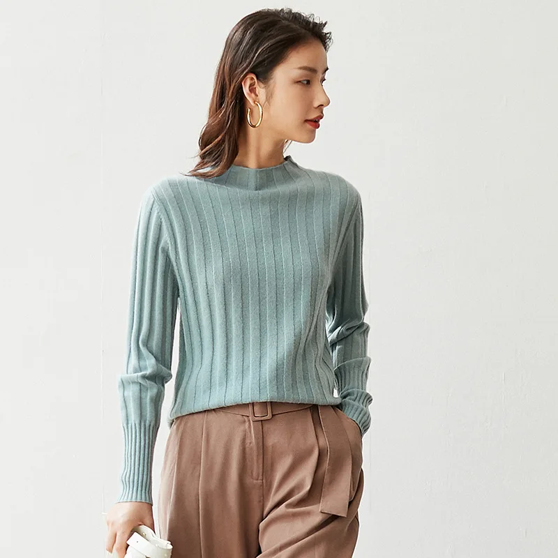 2020 Autumn and Winter Women's Stripe 100%