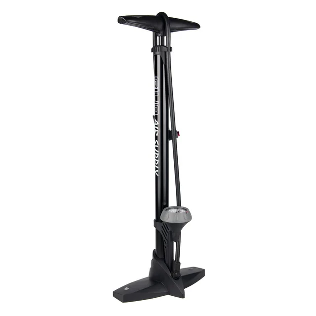 black Giyo 160Psi Bike Floor Pump With Gauge Presta Schrader Valve Adapter Foot Bicycle Pump Air Inflator Tire Pump Road MTB Bike Pump - Цвет: black