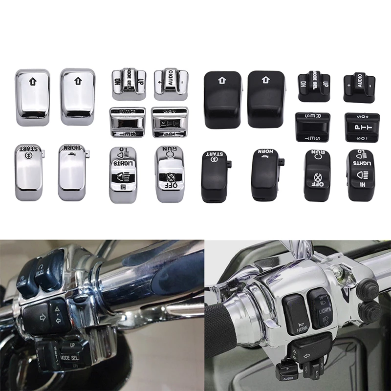 GZYF Motorcycle Brush Rocker Panel Switch Covers Replacement For Harley Electra Glide FLHTCU FLHTCUI FLHTCUSE, Ultra Limited FLHTK, Road Glide FLTR FLTRU FLTRI, Road Glide FLTRSEI