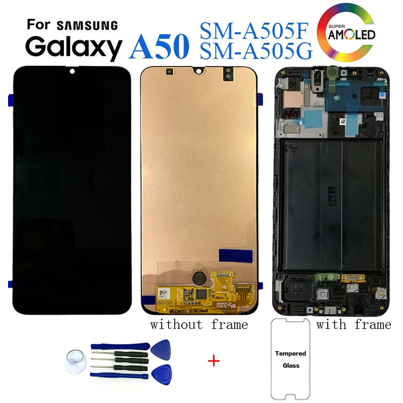 Сменный ЖК экран для Samsung Galaxy A50 оригинальный A505 A505G модуль дисплея|Экраны