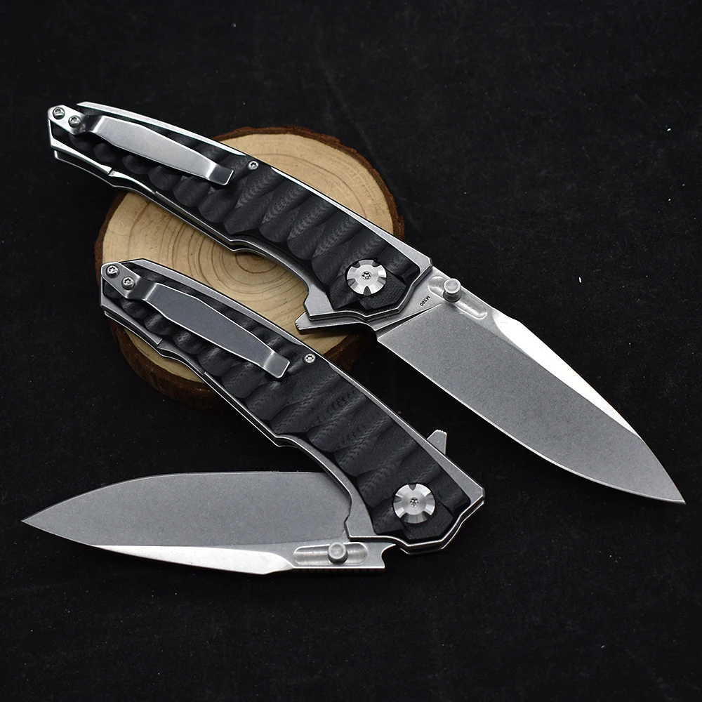New M390 Steel Folding Knife G10 Handle Outdoor Camping Survival Hunting Knife Fruit Portable High Hardness Tactical EDC Tool 2