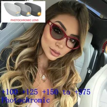 Фотохромные сексуальные круглые женские классические очки для чтения женские дальнозорные очки оправа Пресбиопия очки высокого качества FML