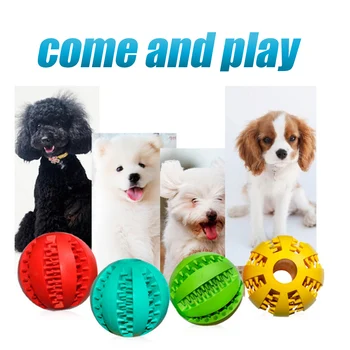 

Dog Teething Toys Rubber Balls Bite-Resistant Durable Dog Chew Ball for Puppy Small Large Dog Bow Eating container