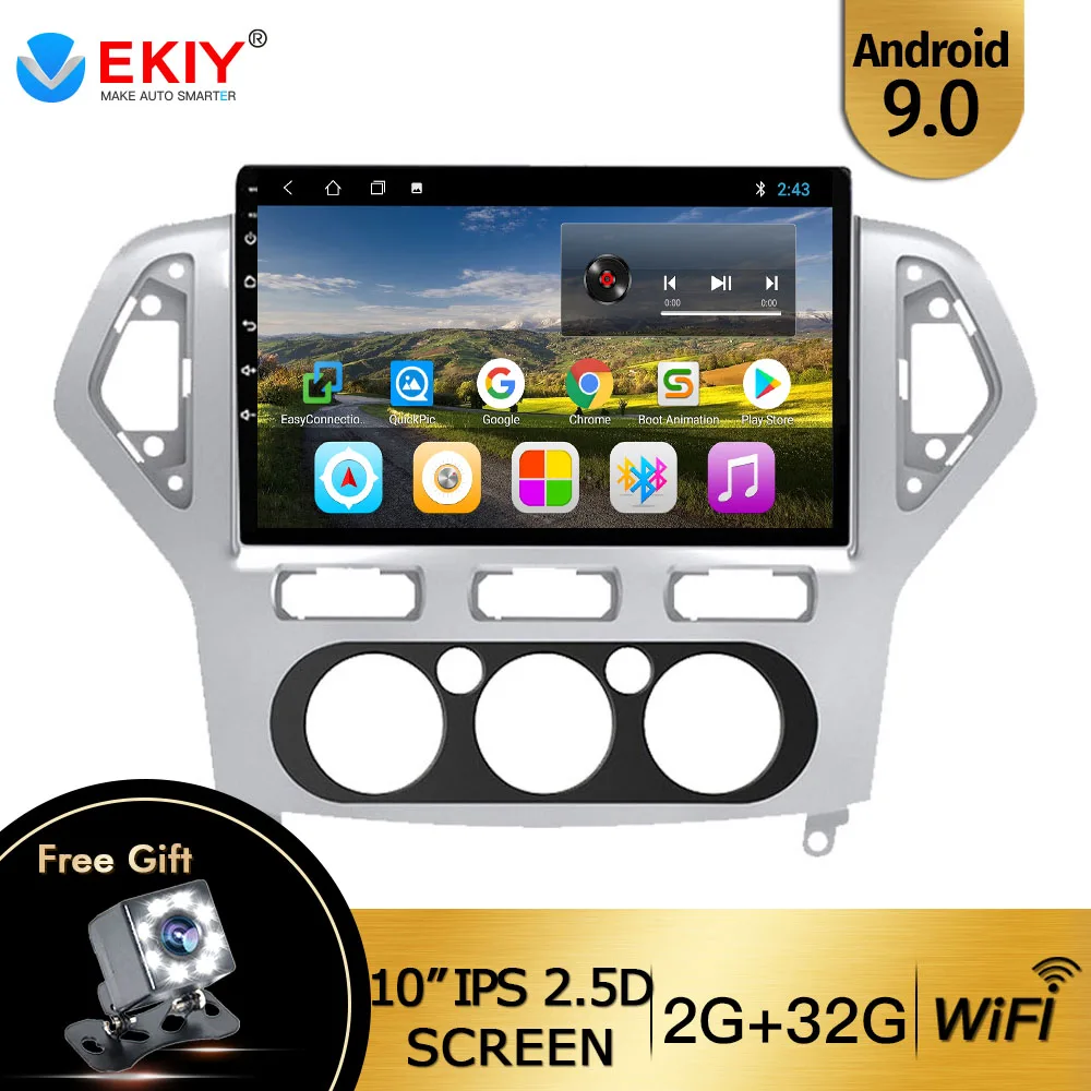 EKIY 10 1 ''IPS Android 9 0 автомобильное радио для Ford Mondeo 2007 2008 2009 2010 GPS навигация