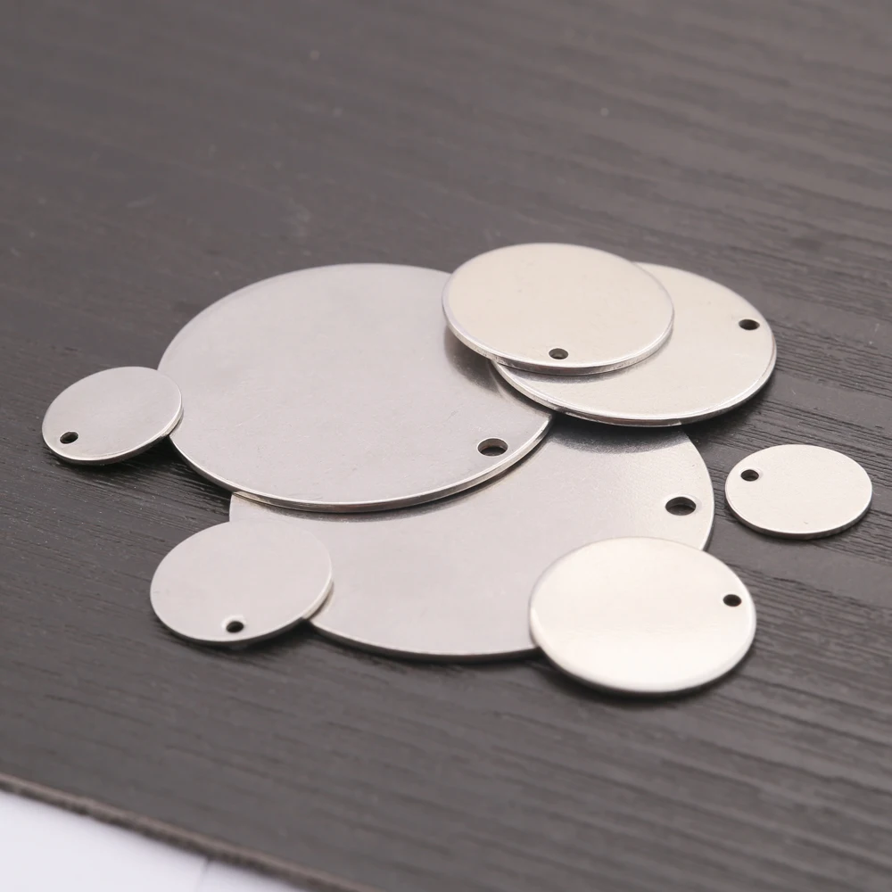 Edelstahl Charms Metall Runde Stanzen Blank Disc Charms Erkennungsmarken Schmuck Erkenntnisse Für Anhänger Halskette Herstellung Zubehör – Detail 7