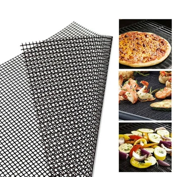 

4PCS BBQ Grill Mat Reusable Barbecue Grill Mesh Mat Non-stick Kitchen Cooking Smoker BBQ Mat Grill Pad Liner Accessories