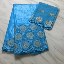 Новое поступление африканская Базен riche ткань с бисером шнур кружевная ткань морская парча ткань для свадьбы PL111411