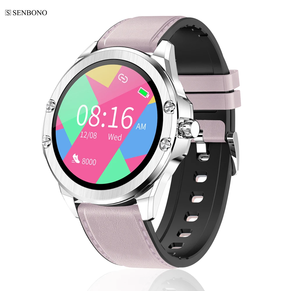 Умные часы SENBONO IP68 Водонепроницаемый женские Smart Watch Sport монитор сердечного ритма