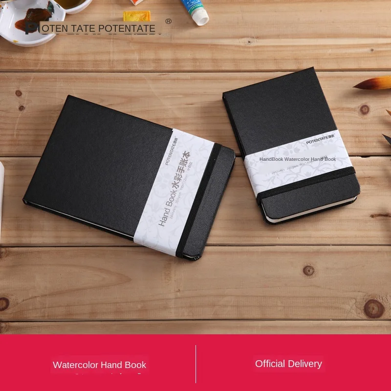 POTENTATE A6 300gsm 24 hojas acuarela Pad Sketch papelería Notebook para dibujo marcador para bocetos suministros