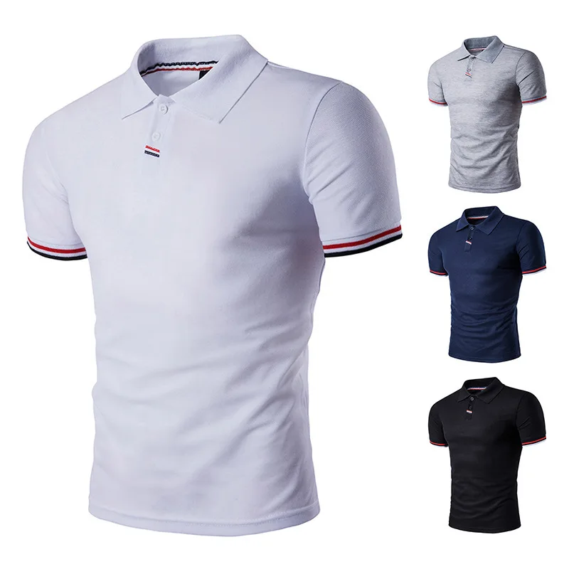 Summer Men's Polo High Quality Cotton Polo Lapel Printing Shirt Men's Short Sleeve Slim Business Casual Fit Tops