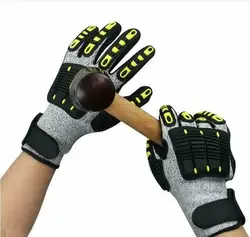 Gants de travail de sécurité robustes, résistants aux coupures, antichocs, gants mécaniques TPR 