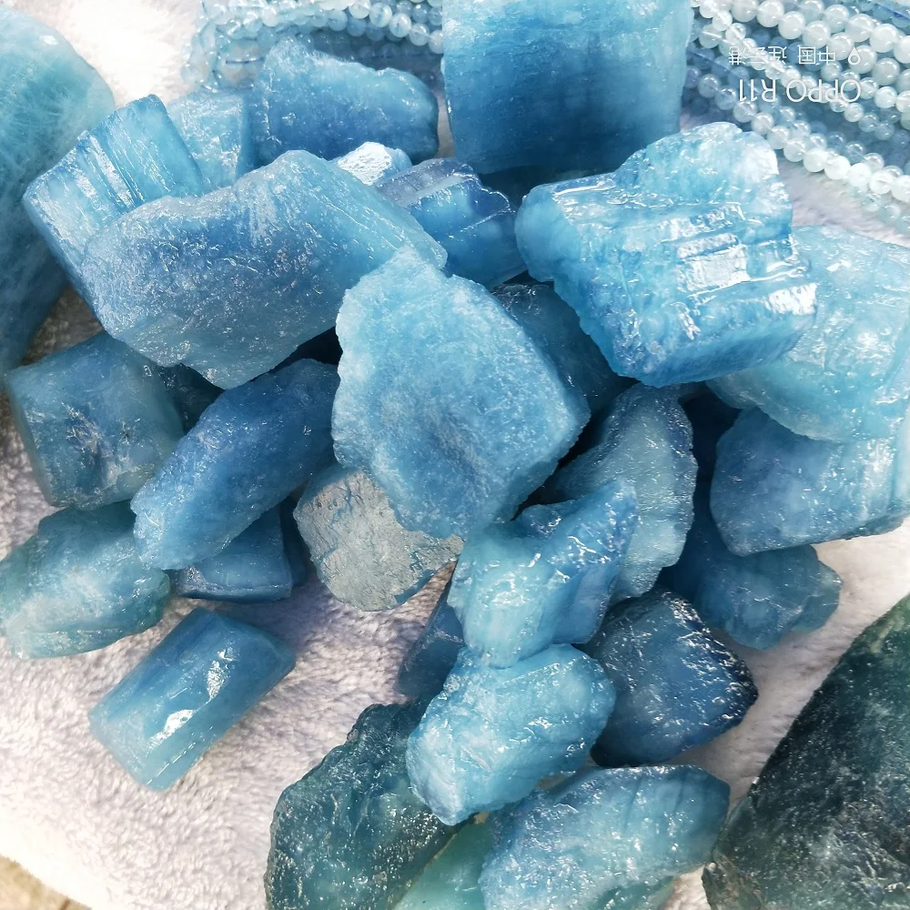 Кристалл необработанный Камень Натуральный аквамарин шероховатый сырой камень кристалл руды кварц драгоценный камень