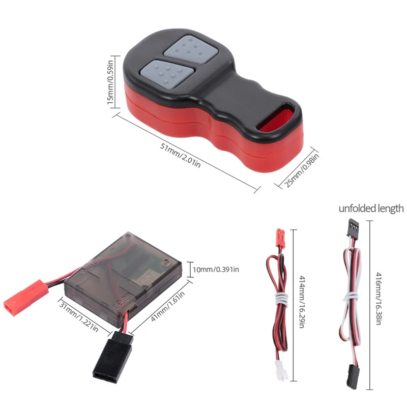 

Hot RC Car Metal Winch + Wireless Remote Controller for 1:10 RC Crawler Car Traxxas TRX4 Axial SCX10 90046 90047 D90