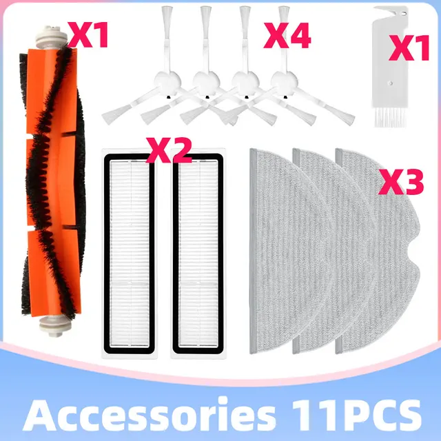 Xiaomi Dreame Bot L10 Pro D9 TROUVER LDS Finder Robot Vacuum Cleaner Parts Main Side Brush Hepa Filter Mop Cloths Replacement Set W