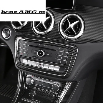 

Car Styling Carbon Fiber Style Center Console CD Frame Auto Cover Stickers Trim For Mercedes Benz A GLA CLA Class W176 X156 C117