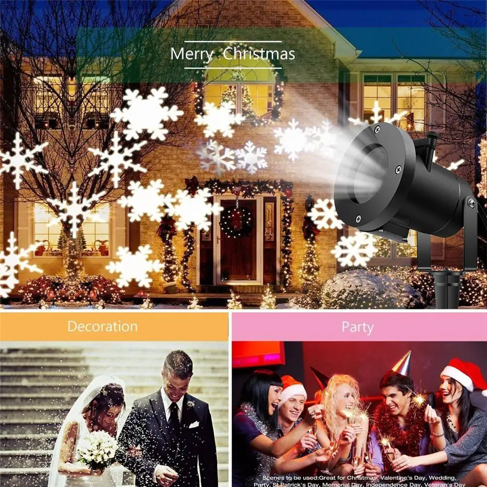 16 Patterns Christmas LED Projector Light New Year Laser Snowflake Projection Stage Light Waterproof Home Garden Lawn Lamp 16 Patterns Christmas LED Projector Light New Year Laser Snowflake Projection Stage Light Waterproof Home Garden Lawn Lamp