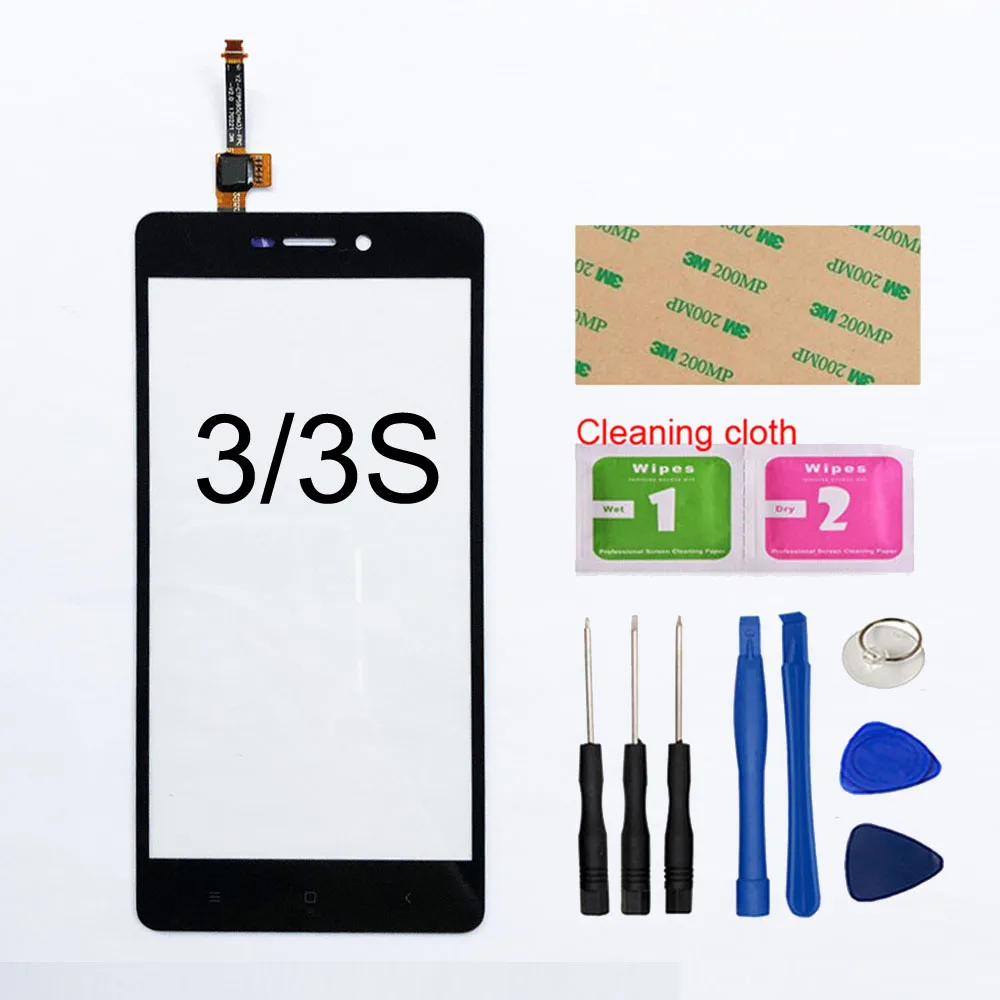 5,0 ''сенсорный экран для Xiaomi Redmi 3S 3 сенсорный экран дигитайзер сенсор стеклянная панель Замена - Цвет: Black Tool