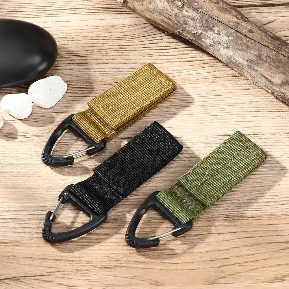 Portable Nylon Webbing Supplies Hang Buckle Strap Carabiners Buckle Belt Clips Keychain