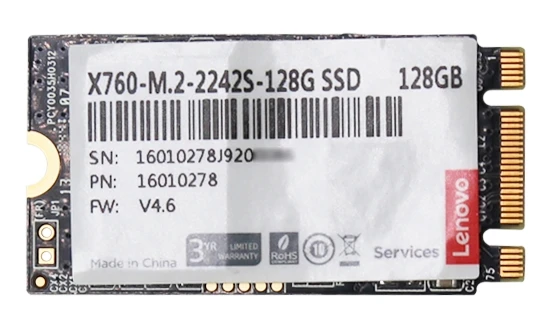 lenovo SSD M.2 SATA 2242 aurora X760 серии M.2 2242(NGFF) 128 ГБ