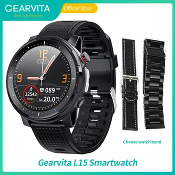 

Gearvita L15 Smart Watch Men IP68 Waterproof SmartWatch smart remote control ECG PPG Blood Pressure Heart Rate sport fitness