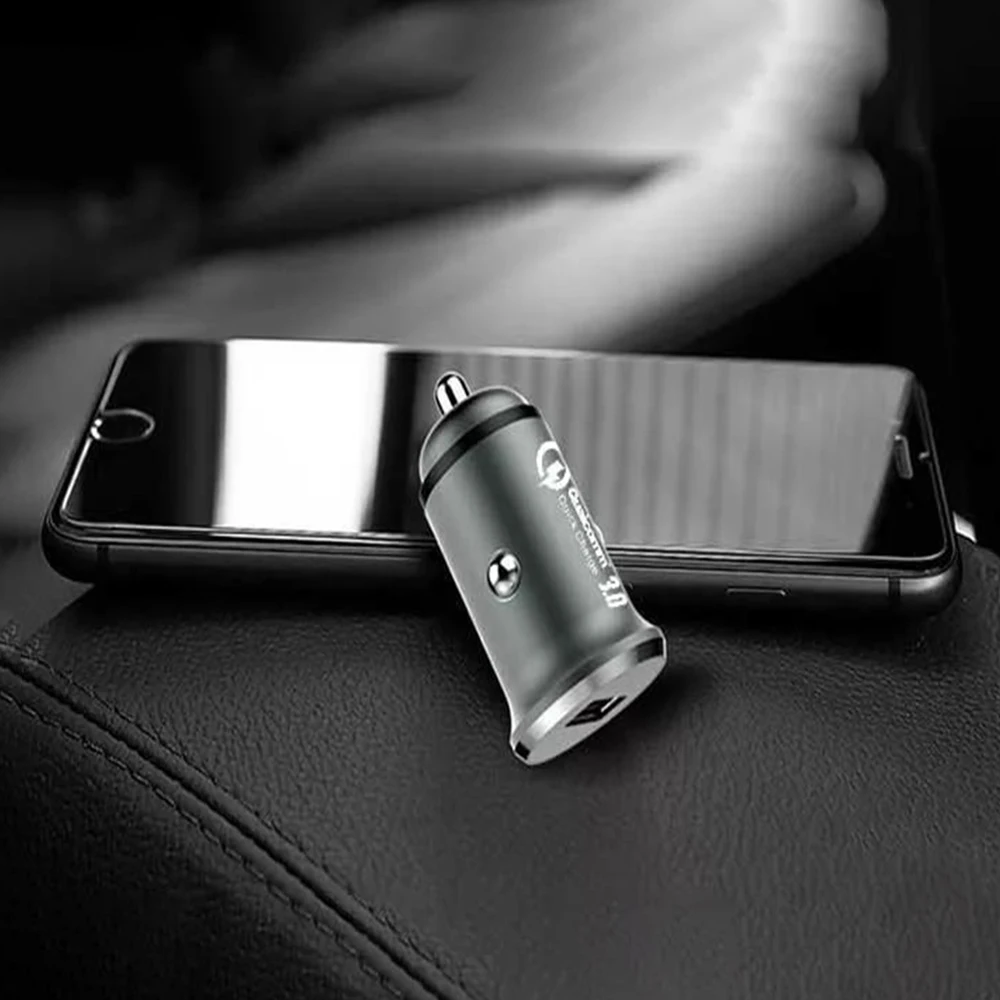 Автомобильное зарядное устройство Qualcomm Quick Charge QC3.0 Быстрая зарядка металлическое автомобильное зарядное устройство для iPhone Xiaomi Mi samsung huawei автомобильное зарядное устройство 4