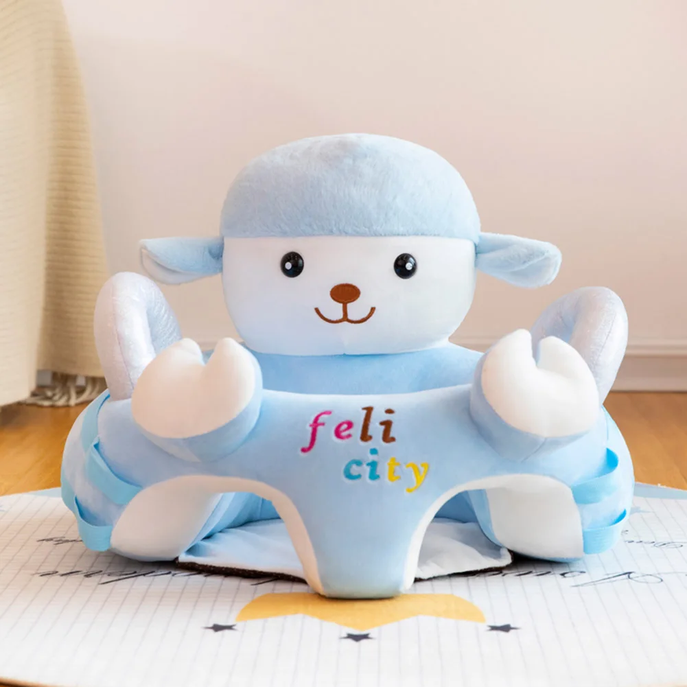 Suave bebé niño asientos felpa cómoda de terciopelo de cristal de dibujos animados bebé Silla de aprendizaje se sofá apoyo cubierta de asiento de juguetes 0-3T
