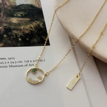 

2020 New Women S925 Sterling Necklace Female Micro Inlaid Zircon Hollow out Choker Creative Necklace