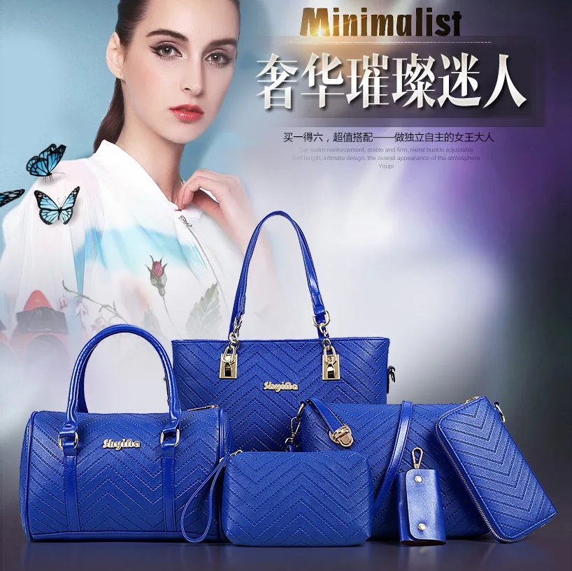 

Different Size Bags Six Pieces Set WOMEN'S Bag 2018 Autumn And Winter Fashion Big Bag Shoulder Bag Shoulder Bag Handbag WOMEN'S