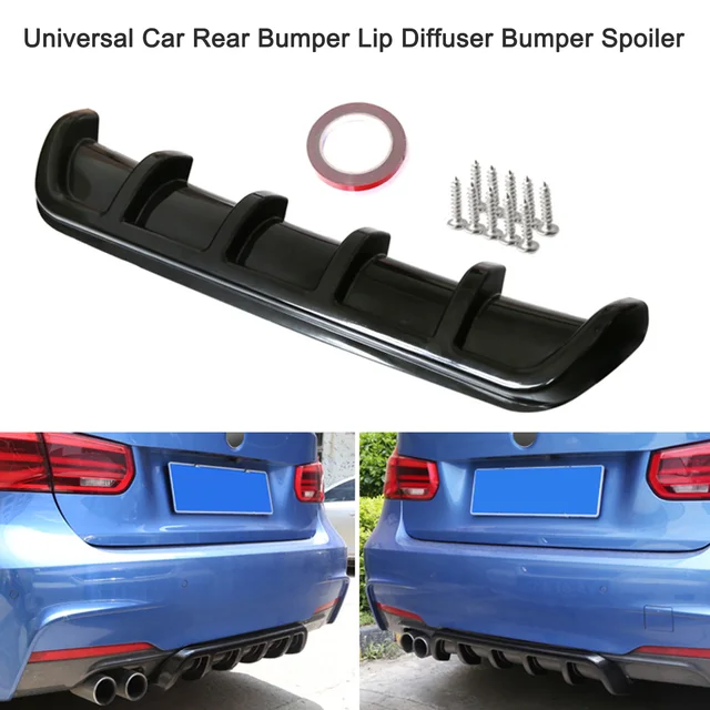 Pinalloy ABS Car Rear Bumper Lip Diffuser 5 Fin Shark Style Back Bumpe