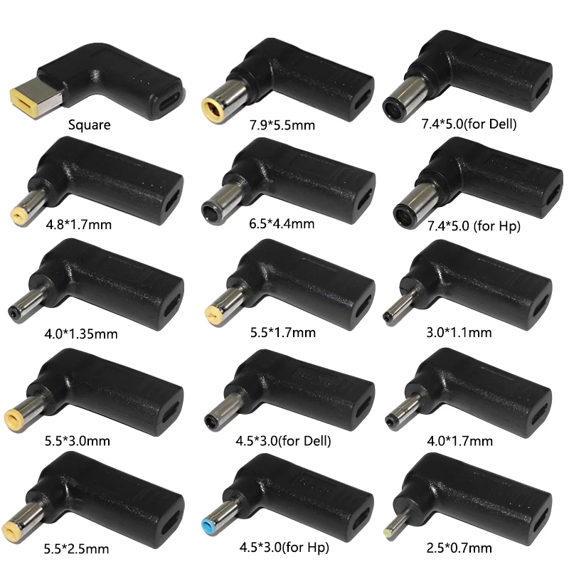 Adaptador corriente para portátil, Conector de CC, USB tipo C, hembra a macho, Universal para Dell, Asus, Lenovo, Notebook| Conectores y cables de ordenador| - AliExpress