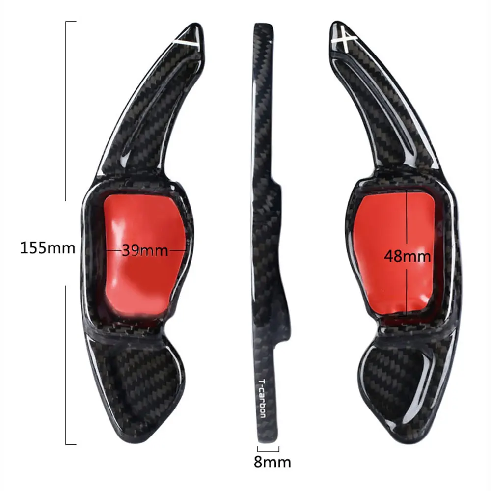 Стиль для VW CC Golf 6 Scirocco рулевое колесо Переключатель расширение Настоящее углеродное волокно автомобиля сдвиг накладка весло DSG