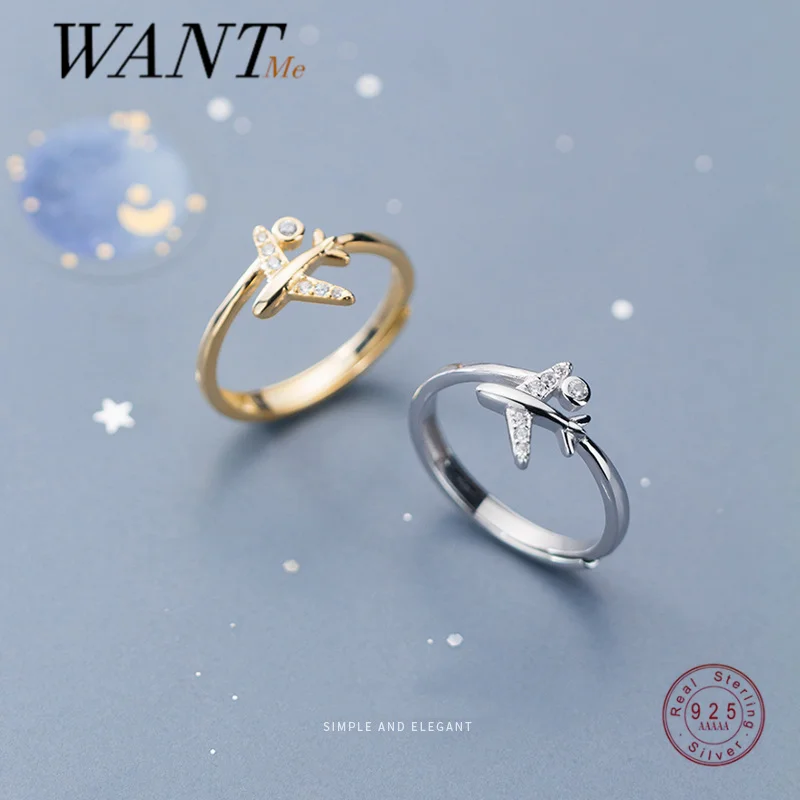 Женское Открытое кольцо WANTME из натурального 925 пробы серебра в японском и