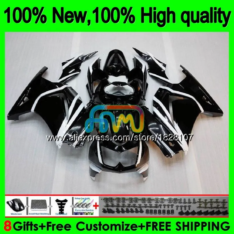 Body For KAWASAKI ZX-250R EX-250 EX250 ZX 250R 2BS.15 EX 250 ZX250R 08 09 10 11 12 2008 White black 2009 2010 2011 2012 Fairing Body For KAWASAKI ZX-250R EX-250 EX250 ZX 250R 2BS.15 EX 250 ZX250R 08 09 10 11 12 2008 White black 2009 2010 2011 2012 Fairing