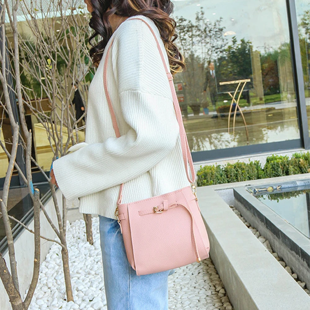 Woman Bag 2019 New Fashion Four-Piece Shoulder Bag Messenger Bag Wallet Handbag Ptgirl Bolsa Feminina Luxury Girls Messenger Bag Woman Bag 2019 New Fashion Four-Piece Shoulder Bag Messenger Bag Wallet Handbag Ptgirl Bolsa Feminina Luxury Girls Messenger Bag