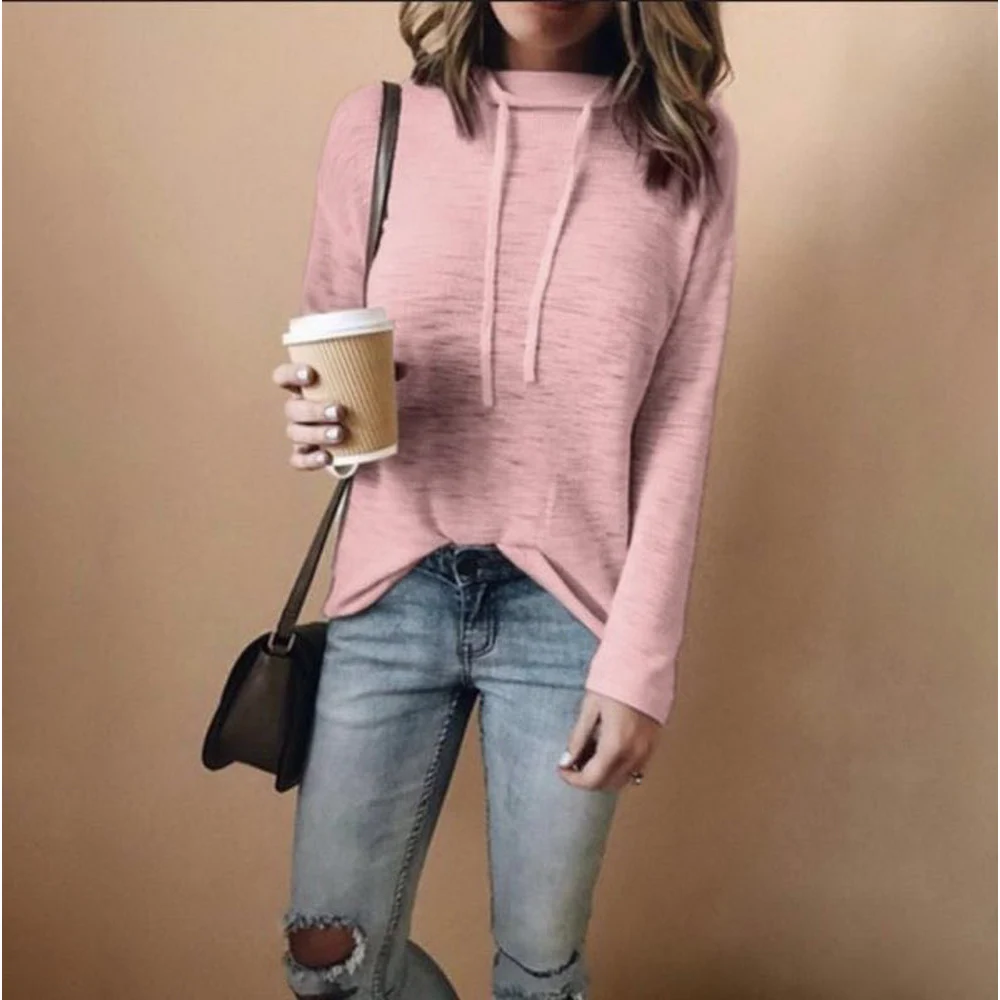 

CALOFE 2019 Women Autumn Hooded Sudadera Hoodies Pullover Sweatshirts Harajuku Plus Size Hoodies Long Sleeve Hoody Female